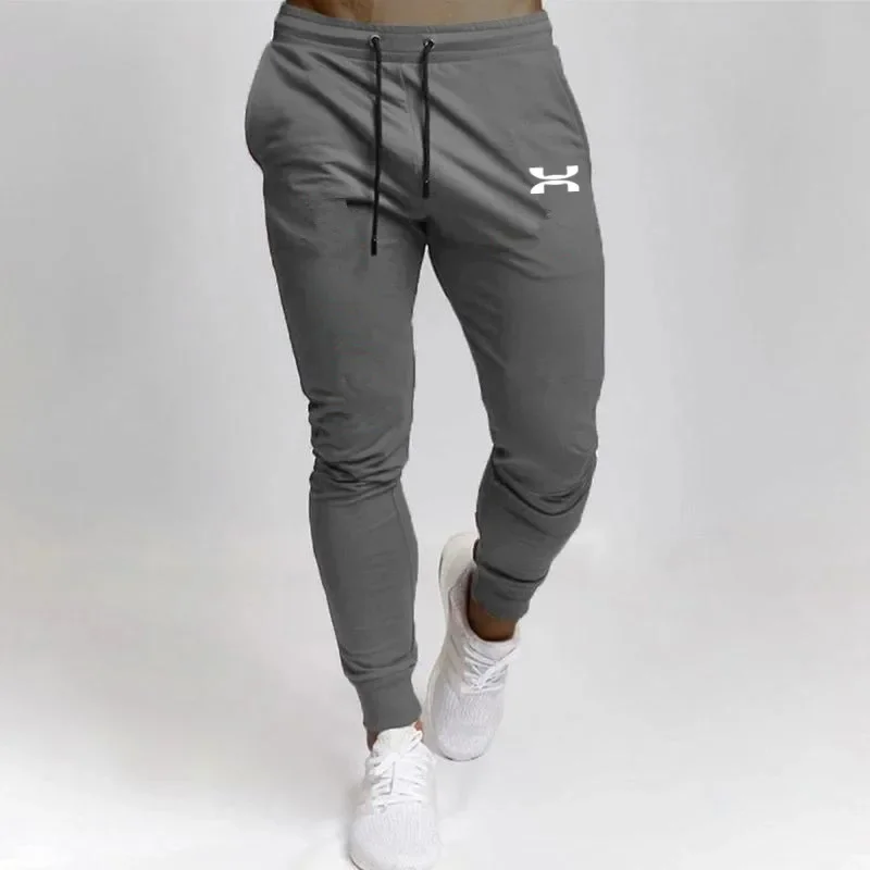 Casual sports pants men fitness mid-waist straight-leg breathable thin quick-drying