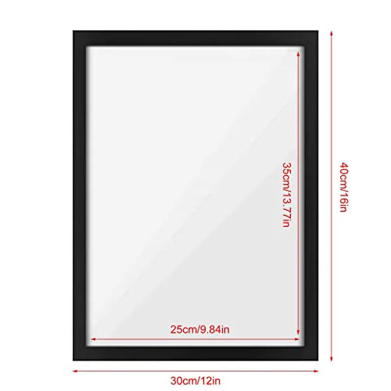30x40CM Magnetic Photo Frame Diamond Art Frame PVC Black Painting Pictures Certificates Display Home Office Wall Decor photo frame