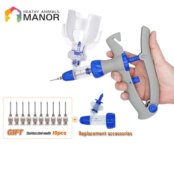 1set Automatic Continuous Syringe Animal Vaccine Syringe for Livestock Pig Cattle Sheep Chicken Durable Vaccine Injector