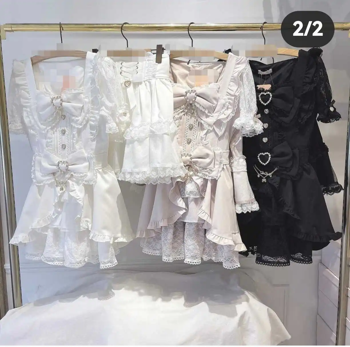 New Japanese Style Lolita Princess Dress Set Spring Summer Big Bow Spring Summer Short Sleeve Slim Sweet Dress and Shorts Set 5