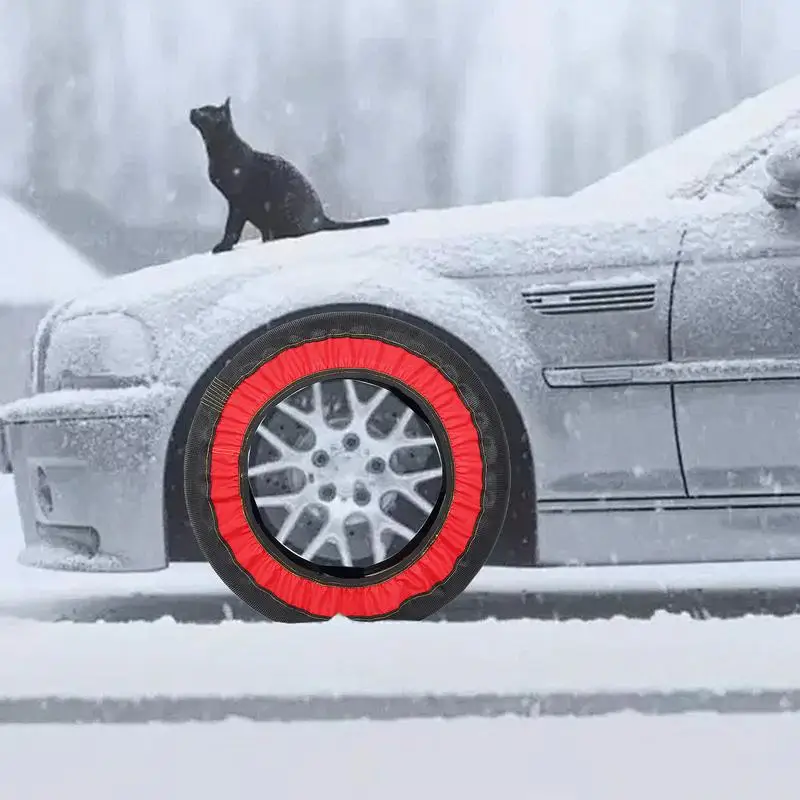 Traction Car Device Tire Chains Socks Grip Snow Chain Alternative Traction Device Car Wheel Emergency Tire Chain Snow Socks 2PCS