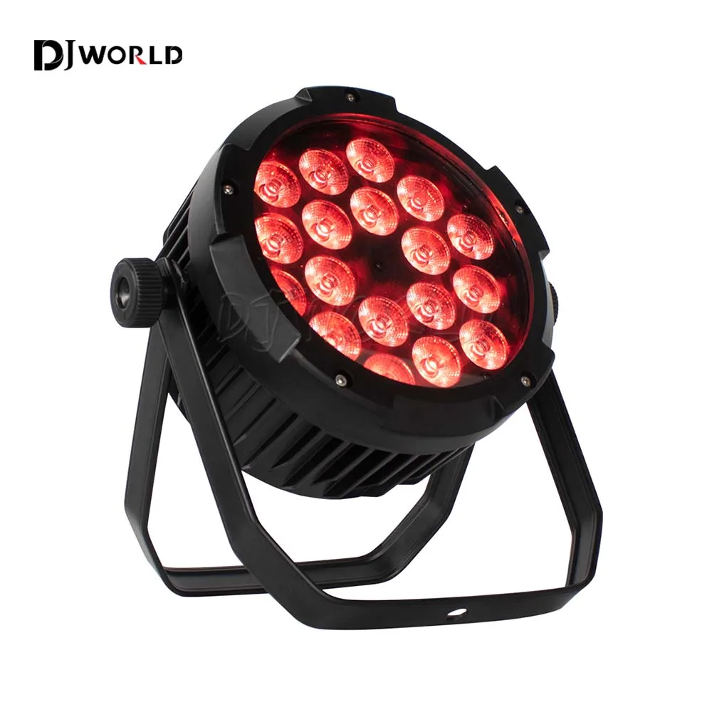 Waterproof LED 18X18W RGBWA+UV Flat Par Lights Colour Mixing Flash IP65 For Outdoor Stage Show Wedding Party DJ Disco Bar