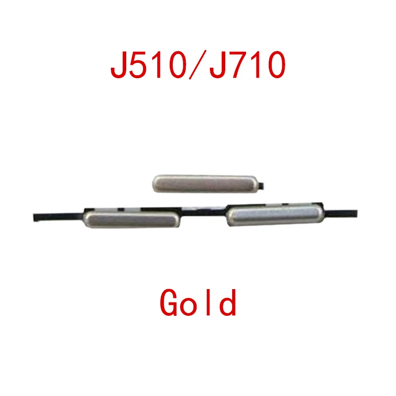 삼성 갤럭시 J5 2016 J510 J510F J5108 J7 2016 J710 J710F J7108용 전원 스위치 버튼 1세트, 사이드 볼륨 음소거 온/오프 키