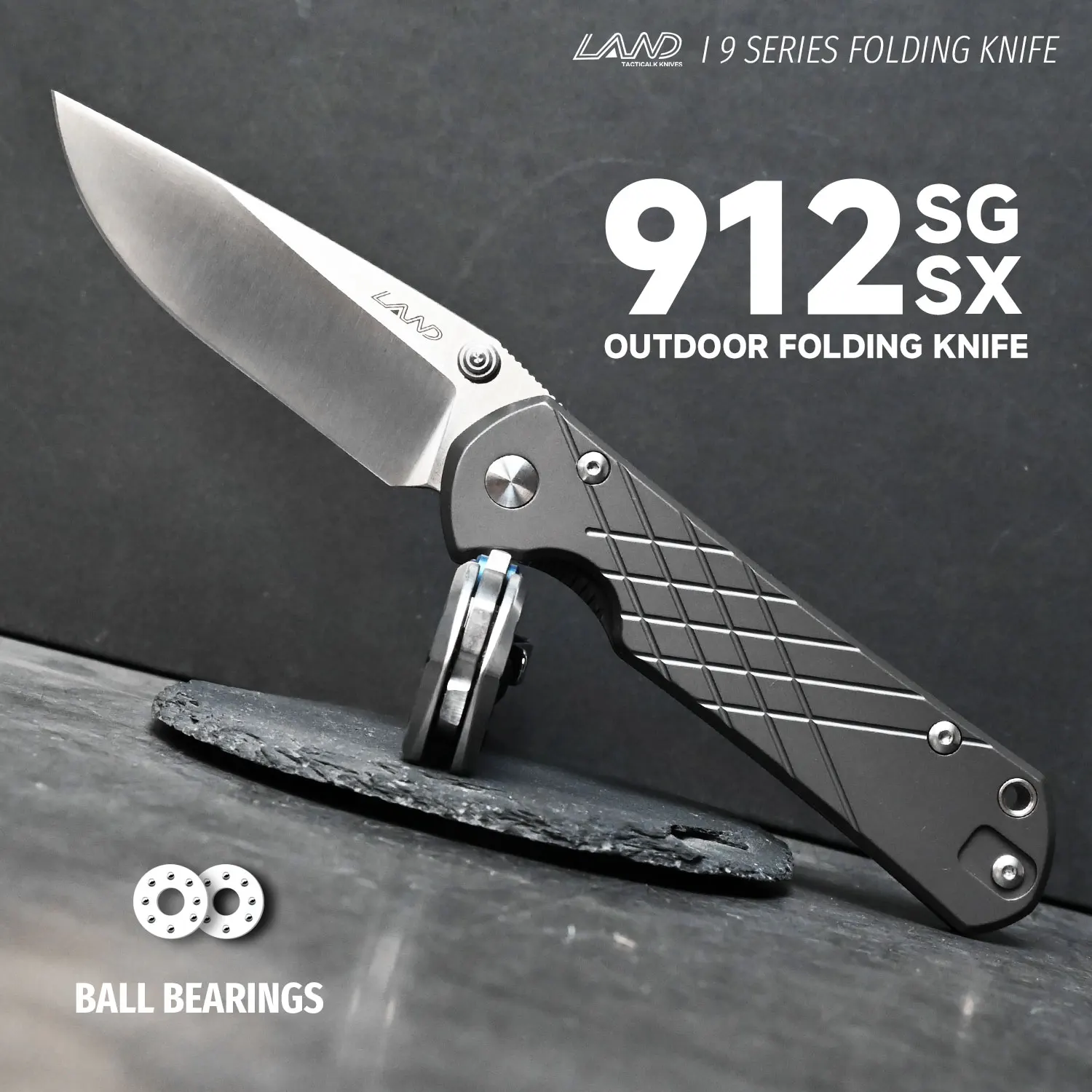 LAND 912SG/SX Outdoor Folding Knife 12c27 Camping Picnic Adventure