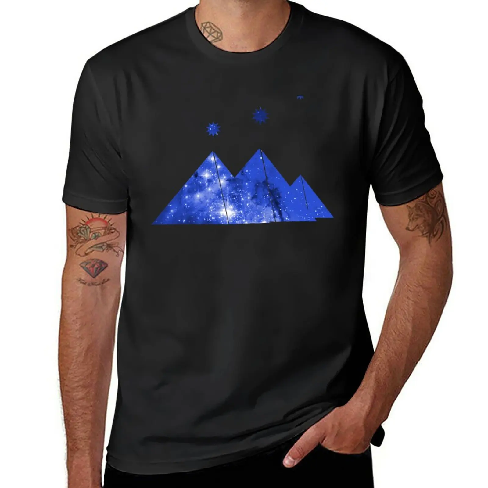 

New Cosmos Pyramids Orion's Belt Correlation T-Shirt graphics t shirt aesthetic clothes mens cotton t shirts