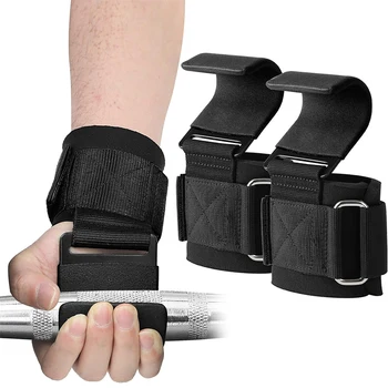 1/2Pc Non-Slip Weight Lifting Hookspremium Pair of Straps Weightlifting Deadlift Chin Pull Up and Exercise Fitness Hook Training