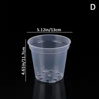 New DIY Planter Pot Plastic Large Capacity Round Starting Pot Anti-Deformation Transparent Orchid Nursery Container Home 3