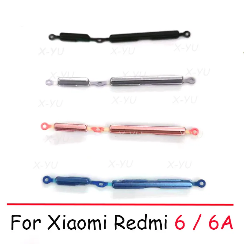 

50PCS For Xiaomi Redmi 6 6A Power ON OFF Volume Up Down Side Button Key