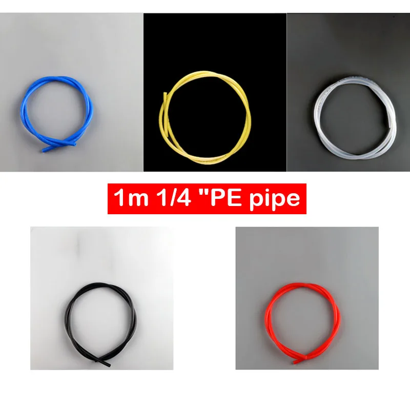 Red Blue Black Transparent RO Water 1/4"OD 6.5mm PE Hose Tubing Flexible Pipe Tube For Reverse Osmosis Aquarium Filter System 1M