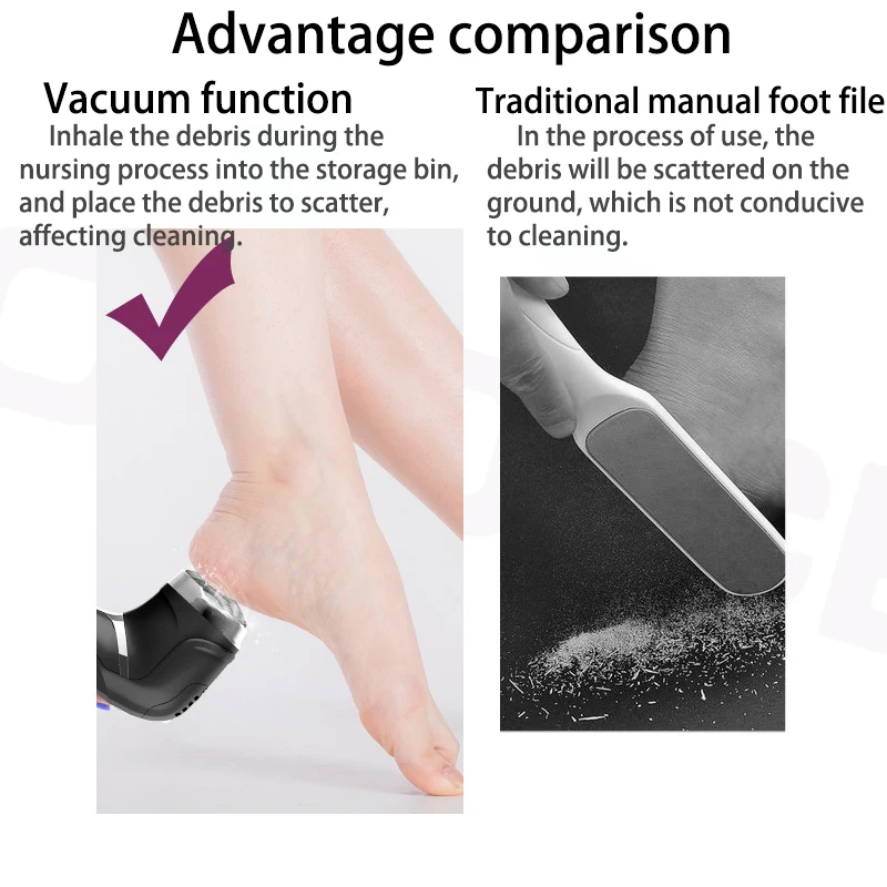 Electric Pedicure Tools Foot Care File Leg Heels Remove Hard Cracked Dead Skin Callus Remover Feet Foot Files Clean Care Machine