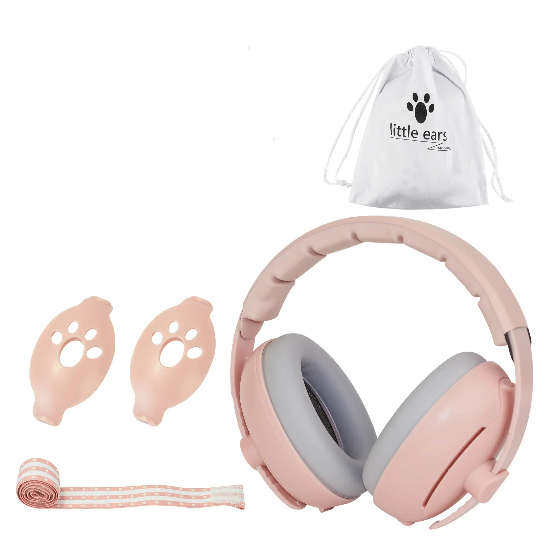 Baby Ear Protection Noise Cancelling Headphones 2-in-1 Convertible Design Noise Reduction Earmuffs for Infant Improves Sleep 2