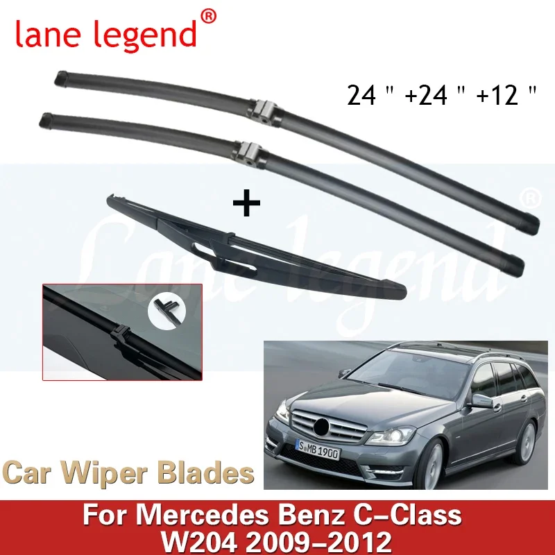 Toocene Front Windshield Wiper Blades (24+24) For Mercedes-Benz C-Class W204 2009-2012