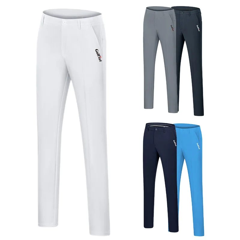 

Golfist Summer Men Mid-waist Golf Pants Male Breathable Thin Sport Pants Men Zipper Pockets Trousers Casual Sweatpants 2XS-3XL