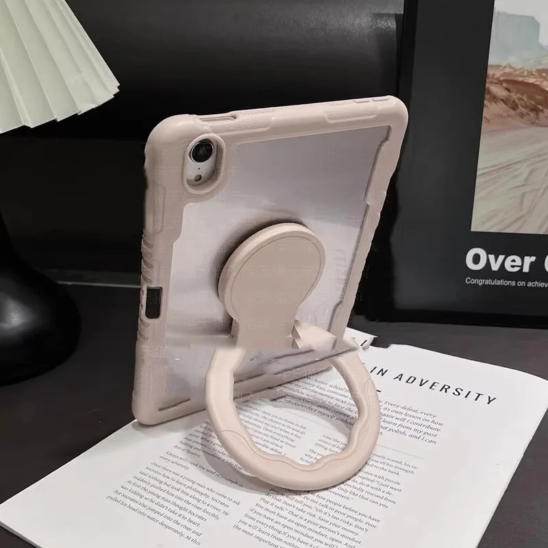 Rotating Plastic Tablet Stand Holder with Reusable Adhesive
