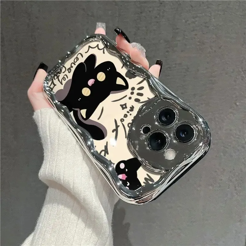 Probe Black Cat Phone Case For Samsung Galaxy S26 S25 S25PLUS S24FE S25ULTRA S24Ultra S20FE S21 S24 Plus Soft Silicone Cover — view 6