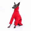 Italian Greyhound Hoodie Dog Clothes Super Warm Whippet Winter Jacket Four Legged Thick Dog Coat Fleece Warm Greyhound Clothes 3