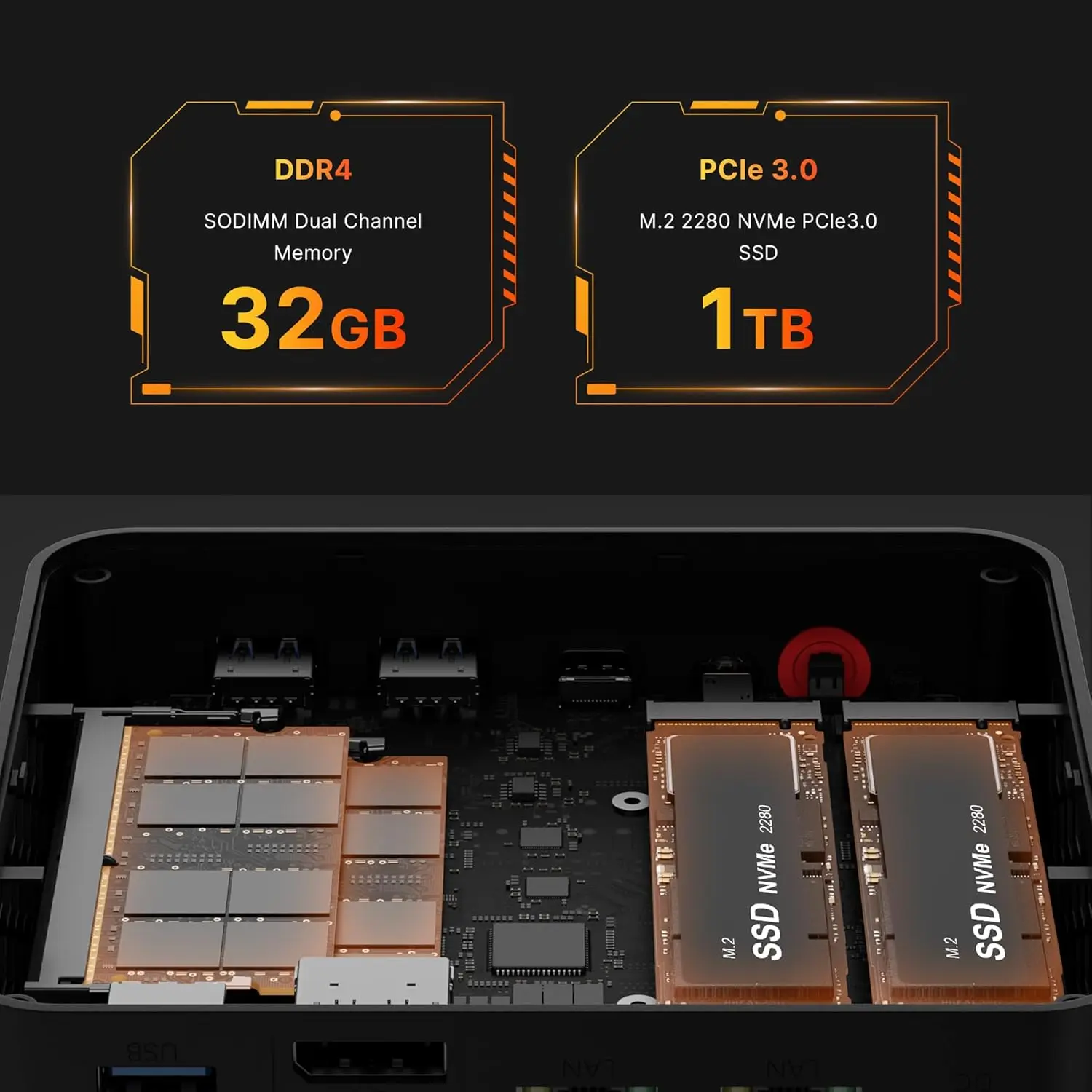 P4 Light Gaming Mini PC Ryzen 7 5700U 32GB RAM 1TB SSD Winodws 11 Pro Triple 4K 60HZ Displays Desktop Computers, Support PS3 4