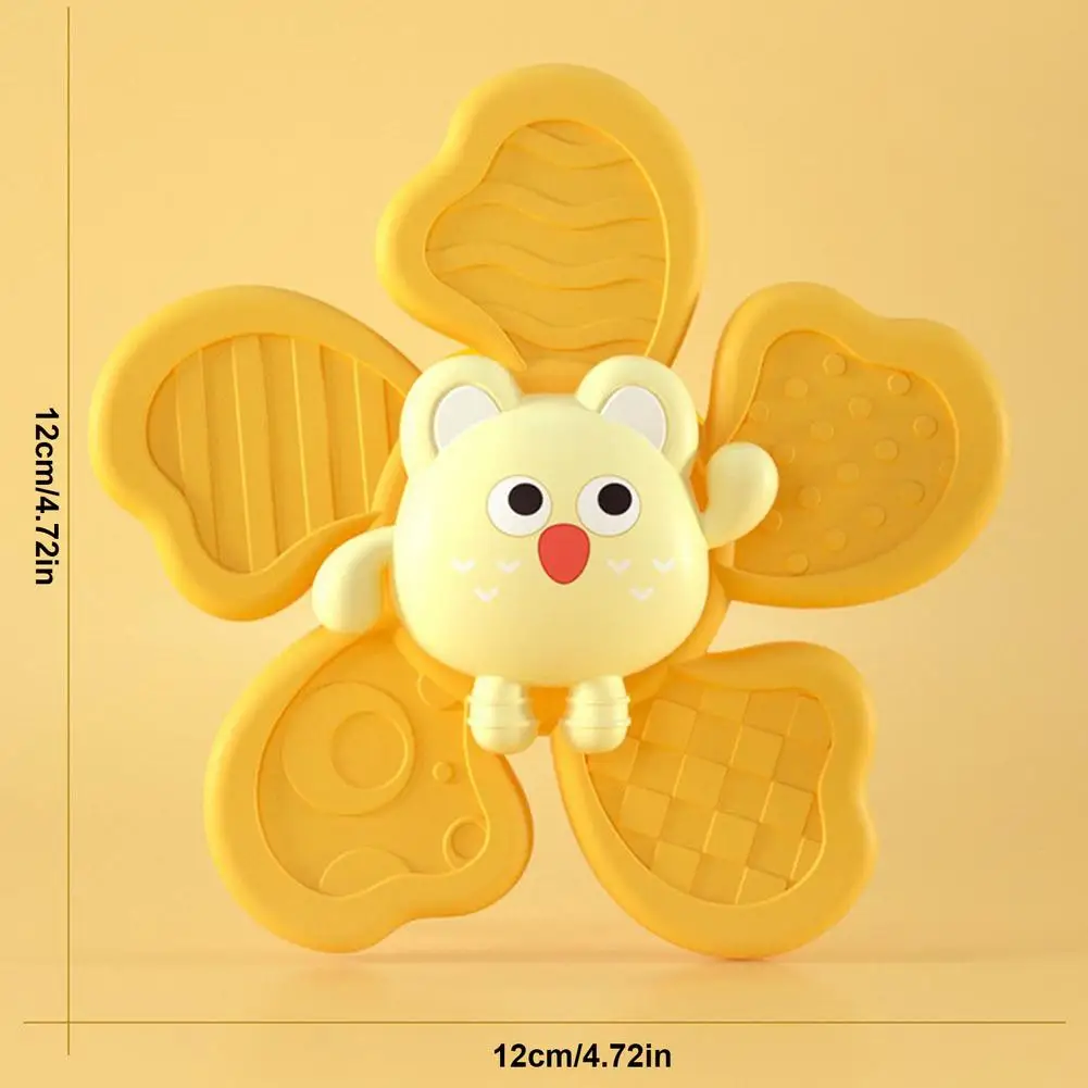 1pc Baby Bath Toys Funny Bathing Sucker Spinner Suction Cup Cartoon Rattles Fidget Educational Toys For Children Boys Gift 5