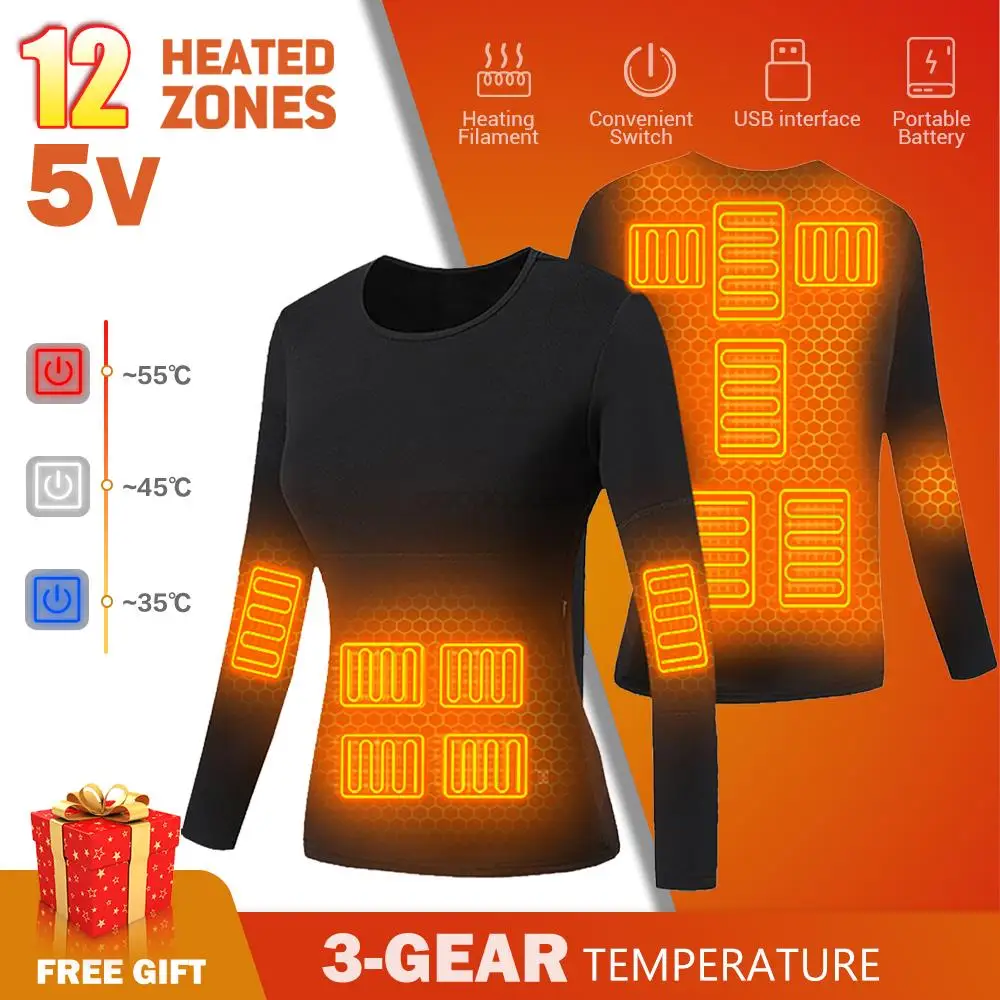 Thermal Underwear for Men Electric Heated Underwear Set USB Heating Long  Johns Winter Thermal Heated Pants And Top,S,Black at  Men's Clothing  store