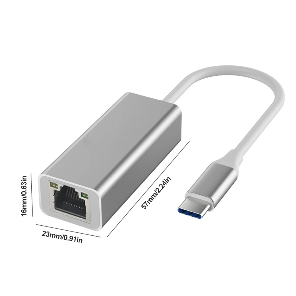 기가비트 이더넷 LAN 네트워크 어댑터, USB 네트워크 카드, 컴퓨터 데스크탑용 데스크탑 네트워크 카드, C타입-RJ45, 10, 100, 1000Mbps