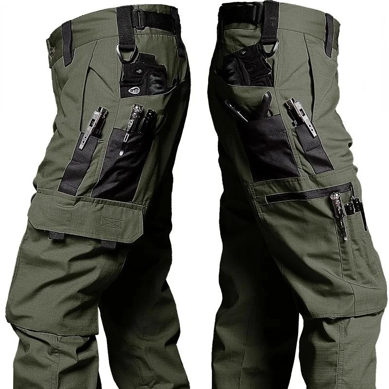 Wear Resistant Work Pant Man Multi-pocket Straight Cargo Trousers Outdoor Jogging Tactical Pants Spring Autumn Casual Trousers 2