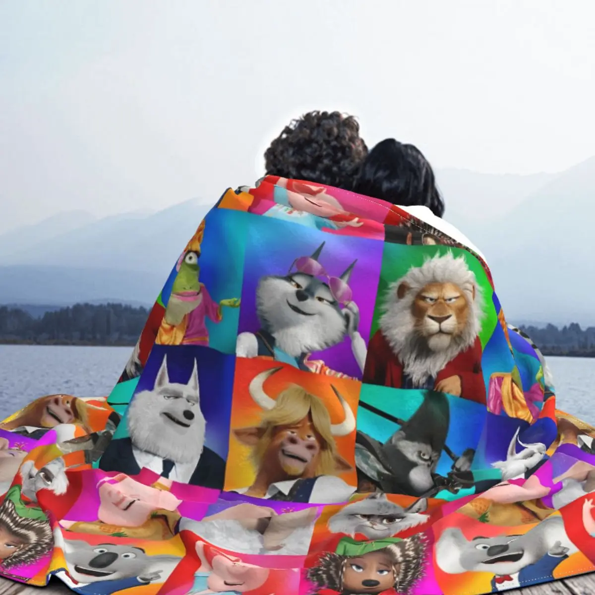 Sing 2 Movie All Characters Knitted Blankets Flannel Cartoon Cute Super Soft Throw Blankets for Outdoor Travel Bed Rug 4