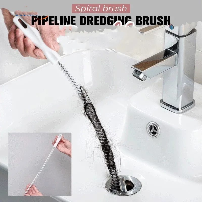 NEW45CMPipeDredgingSpiralBrushSinkDrainOverflowCleaningBrush