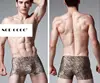 High-end Male Digital printing one piece Boxers shorts Men's silky Seamless underwears Men soft breathable Trunks 3