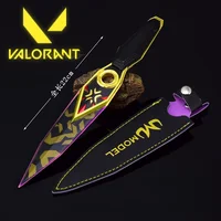 Valorant Weapon 22cm Champions 2023 Kunai Purple Edge Game Peripheral Metal Ninja Agents Samurai Sword Weapon Model Toys Boys 1