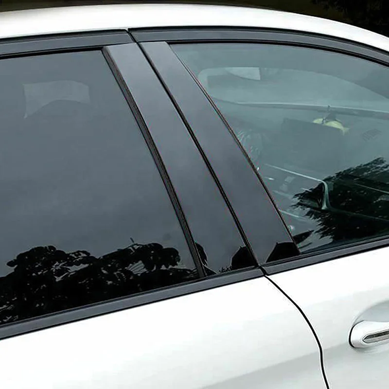 

6Pcs Car Pillar Posts Window Door Moulding Trims Sticker Cover for Toyota Prius 2004 2005 2006 2007 2008 2009 Accessories Auto