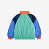 INS 2025 Spring/Summer Children's Set Color Blocked Sports Set Boys' Jacket Pants Fashion Green Striped Shirt Baby Girls Clothes 4