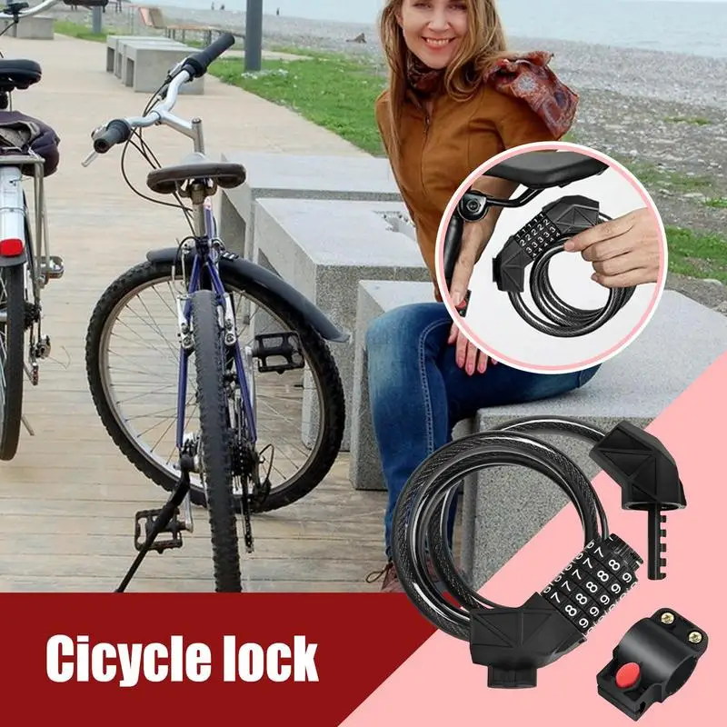 Catena Antifurto Per Bicicletta, Acciaio Temprato 7mm Con Copertura Riflettente, Lucchetto Con 2 Chiavi, Lunghezza 0,9m