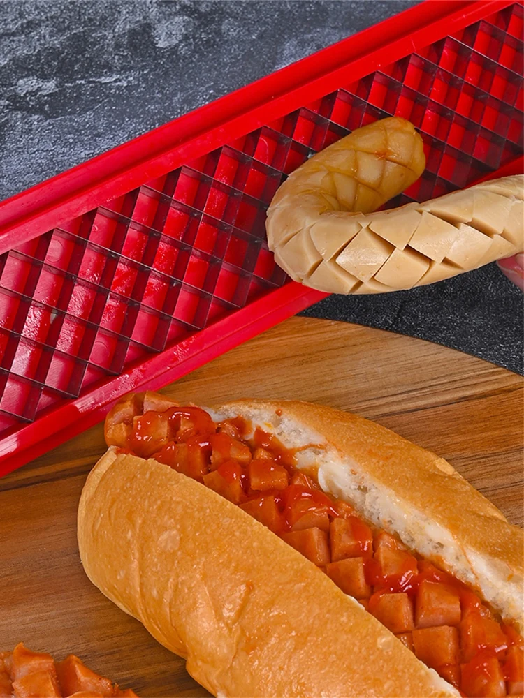 

Hot Dog Barbecue Tools Sausage Cutter BBQ Tools Hot Dog Cutter Ham Cut Pattern Kitchen Gadget Outdoor Camping