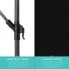 10ft Solar LED Offset Hanging Market Patio Umbrella for Backyard, Poolside, Lawn and Garden w/Easy Tilt Adjustment, Polyester Sh 6