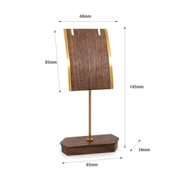 Elegant Copper and Wood Jewelry Display Stand for Necklaces and Earrings (Square necklace)