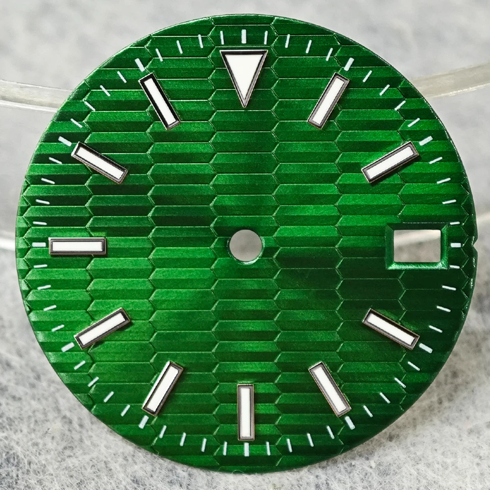 Green Luminous High-Quality Watch Face for Date Series, 28.5mm Dial