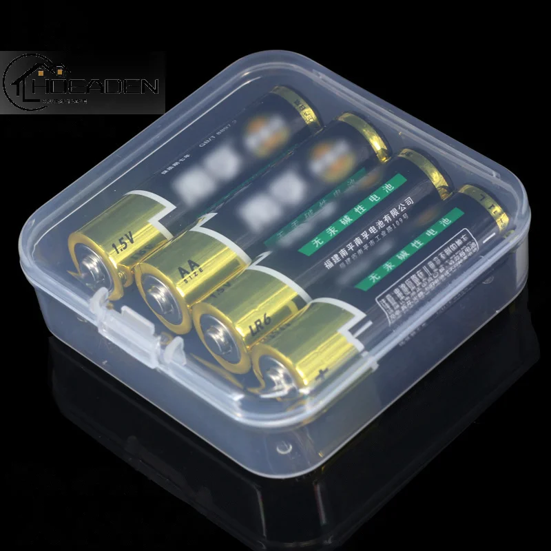 

Hard Plastic Battery Storage Boxes Case AA/AAA Battery Holder Container Box With Clips For 2 4 8 AA/AAA Batteries PP Frosted Box