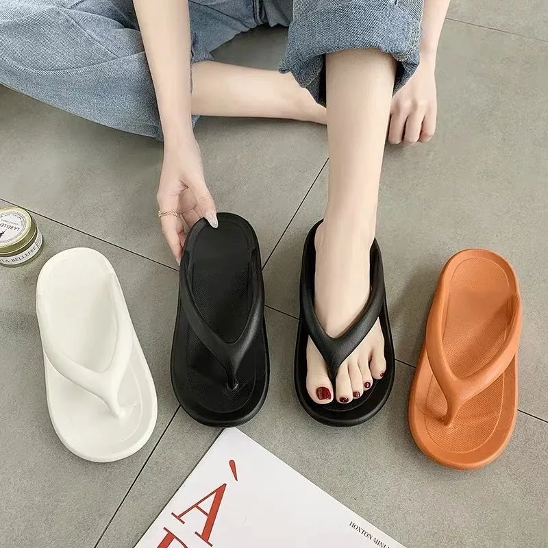 

F24 thick-soled beach flip-flops for women 2 outer wear flip-flops summer bathroom non-slip slippers