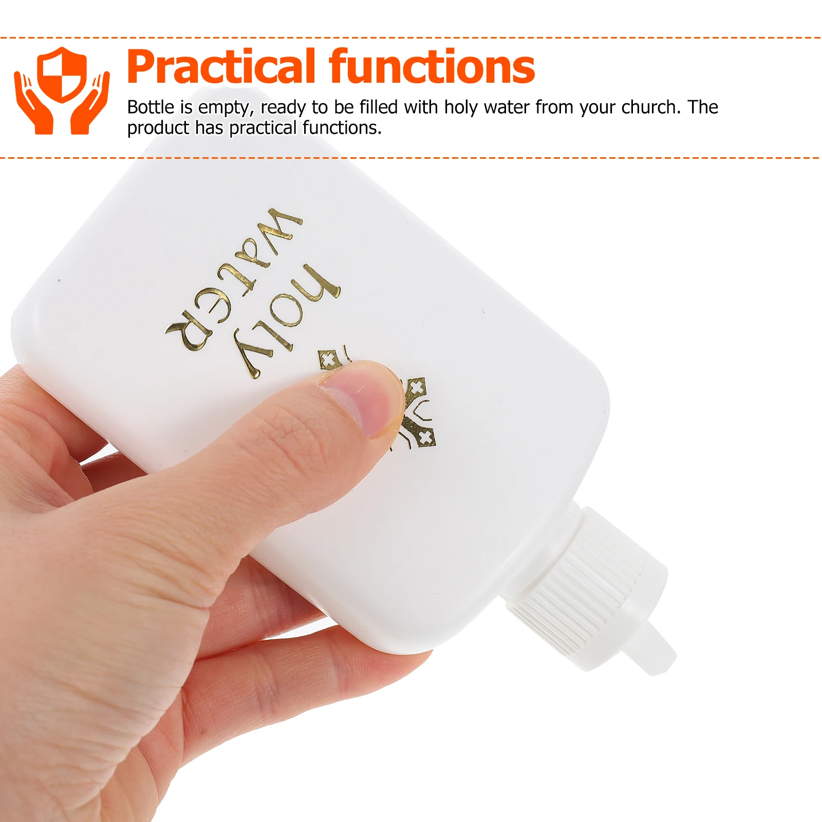 60ml 100ml Empty Holy Water Jesus Bottle Religious Bottle Christian Baptism Supplies Refillable Portable Packaging