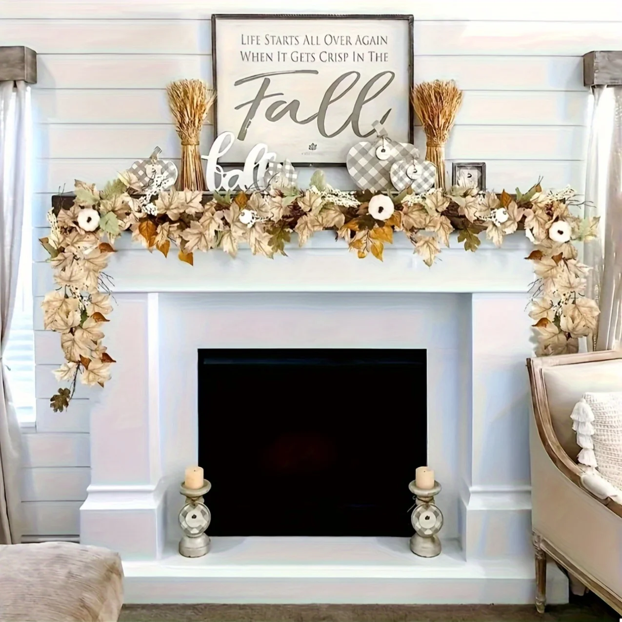 Maple Leaf & Pumpkin Wreath 3