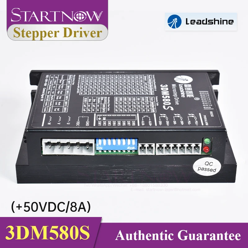 Startnow 3DM580S Stepper Motor Driver Digital 3 Phase Leadshine Servo Driver 50VDC Input Max 8A For CNC Automation Laser Machine