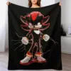 Shadow the hedgehog Throw Blanket Decorative Sofas Sofas Blankets 4