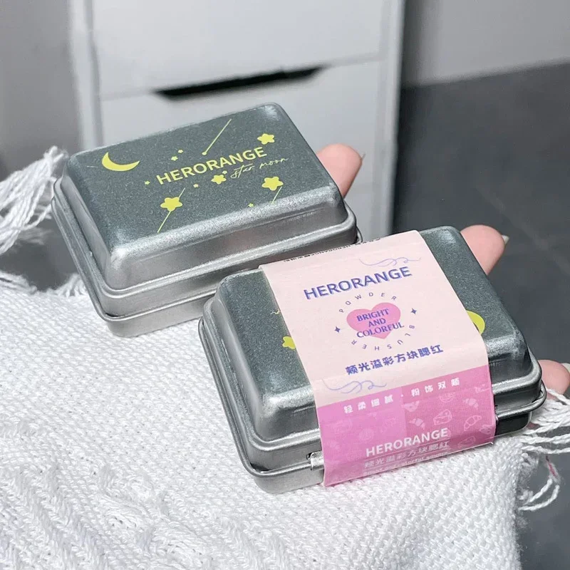 Iron Box Blusher Mineral Powder Long-lasting Natural Cheek Contour Tint Pink Facial Blusher Cosmetics Single Color Blush Palette powder blusher blush powder blush plate facial blusher monochrome blush