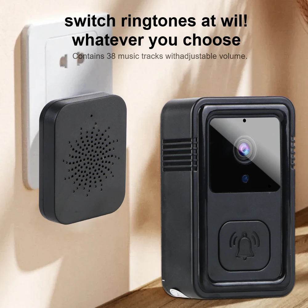 Camera Wireless HD Door Bell For Home Two Way Secure Night Vision Video Doorbell Intercom Voice Change WIFI Smart Home Security