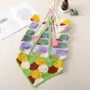 French Pastoral Style Crochet Headscarf Sweet Handmade Hollow Knitted Triangle Scarf Hairband 3