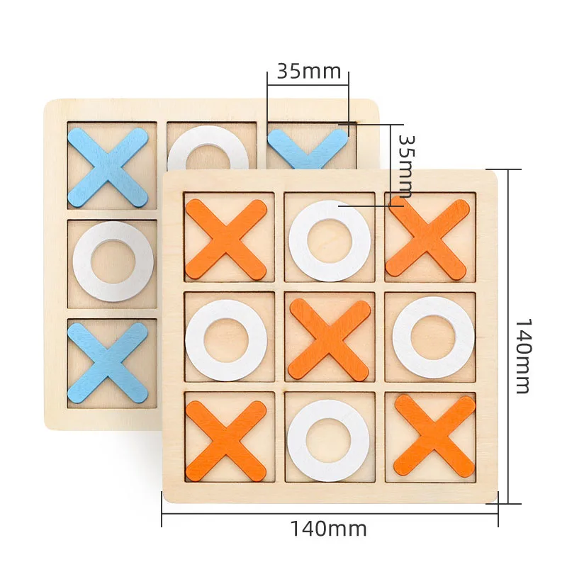 Montessori Play Game Wooden Toy Mini Chess Interaction Puzzle Training Brain Learing Early Educational Toys For Children Kids 6