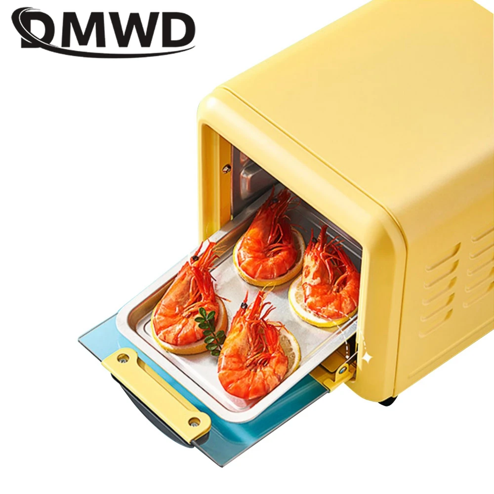 DMWD Household 5L Electric Oven Mini Baking Tool Bread Toaster Dessert Cake Pizza Maker 2 Layers Breakfast Machine BBQ Roaster 4