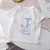 Cinnamoroll Children T-shirt Letter A B C D Name Combination Sanrio Kawaii Girls Tee Shirts Cartoons Casual Clothes Kid Boy Tops 3