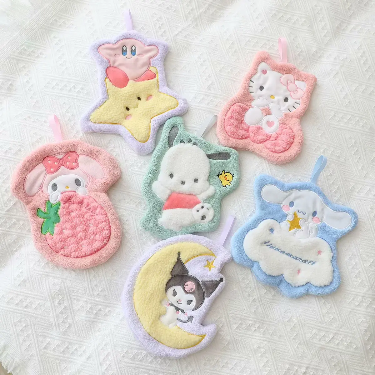 

Sanrio Hello Kitty My Melody Hand Wipe Cute Cartoon Hangable Thickened Strong Water Absorbent Quick Drying Hand Wipe Small Towel