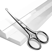 Round Head Small Scissors Nose Hair Trimmer for Men's Manual Special Nose Hole Trimming, Shaving Scissors Divine Tool 1